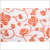 White/Pumpkin Floral Brocade - Full | Mood Fabrics