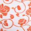 White/Pumpkin Floral Brocade | Mood Fabrics