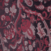 Chocolate/Red/Beige Floral Brocade | Mood Fabrics