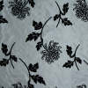 Ivory/Black Floral Flocked | Mood Fabrics