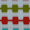 Primary Red/Teal/Fuchsia/Capri Kiwi Geometric Prints - Detail | Mood Fabrics