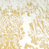 Mustard/Victorian Gold Damask Velvet - Detail | Mood Fabrics