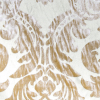Caramel/Royal Gold Damask Velvet - Detail | Mood Fabrics