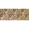 Royal Purple Velvet with Royal Gold Foil Floral Design - Full | Mood Fabrics