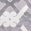 Gray/Cream Geometric Velvet - Detail | Mood Fabrics