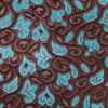 Mocha/Turquoise Swirls Chenille - Detail | Mood Fabrics
