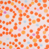 Pumpkin/Beige Polka Dots Chenille - Detail | Mood Fabrics