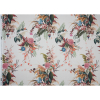 Mood Exclusive Ile des Orchidees Pale Green and Coral Cotton Poplin - Full | Mood Fabrics