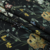 Mood Exclusive Persephone's Bouquet Black Stretch Cotton Sateen - Folded | Mood Fabrics