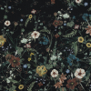 Mood Exclusive Persephone's Bouquet Black Stretch Cotton Sateen | Mood Fabrics