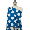Mood Exclusive Blue Mahina Dots Stretch Cotton Sateen - Spiral | Mood Fabrics