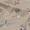 Mood Exclusive Run the World Beige Stretch Cotton Sateen - Detail | Mood Fabrics