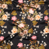 Mood Exclusive Black Blossoms of the Heart Stretch Cotton Sateen | Mood Fabrics