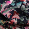Mood Exclusive Blooming Upwards Navy Cotton Voile - Detail | Mood Fabrics