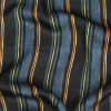 Mood Exclusive Linear Transcendence Navy Viscose Batiste - Detail | Mood Fabrics