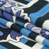 Mood Exclusive Stuck on Blue Stretch Cotton Sateen - Folded | Mood Fabrics