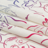 Mood Exclusive Purple, Pink and Blue Language of Love Linen and Rayon Woven - Folded | Mood Fabrics
