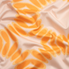 Mood Exclusive Orange Ripple Effect Stretch Cotton Sateen | Mood Fabrics