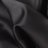 Ultra Black Solid Polyester Satin - Detail | Mood Fabrics