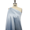 Premium Baby Blue Stretch Silk Charmeuse - Spiral | Mood Fabrics
