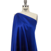 Premium Mazarine Blue Stretch Silk Charmeuse - Spiral | Mood Fabrics