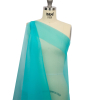 Premium Angel Blue Silk Organza - Spiral | Mood Fabrics