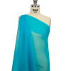 Premium Horizon Blue Silk Organza - Spiral | Mood Fabrics