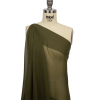 Premium Olive Green Silk Chiffon - Spiral | Mood Fabrics