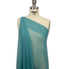 Premium Colonial Blue Silk Chiffon - Spiral | Mood Fabrics