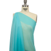 Premium Angel Blue Silk Chiffon - Spiral | Mood Fabrics