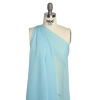 Premium Angel Blue Silk Crinkled Chiffon - Spiral | Mood Fabrics