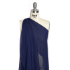 Premium Estate Blue Silk Crinkled Chiffon - Spiral | Mood Fabrics