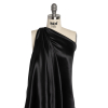 Premium Black Silk Crepe Back Satin - Spiral | Mood Fabrics
