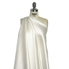 Premium Italian Polished White/White Stretch Satin - Spiral | Mood Fabrics