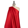Premium Italian True Red Polyester and Silk Mikado Pique - Spiral | Mood Fabrics