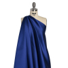 Premium Italian Electric Blue Polyester and Silk Mikado Pique - Spiral | Mood Fabrics