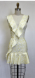 White/Pastel Yellow Stretch Cotton Poplin - Detail | Mood Fabrics